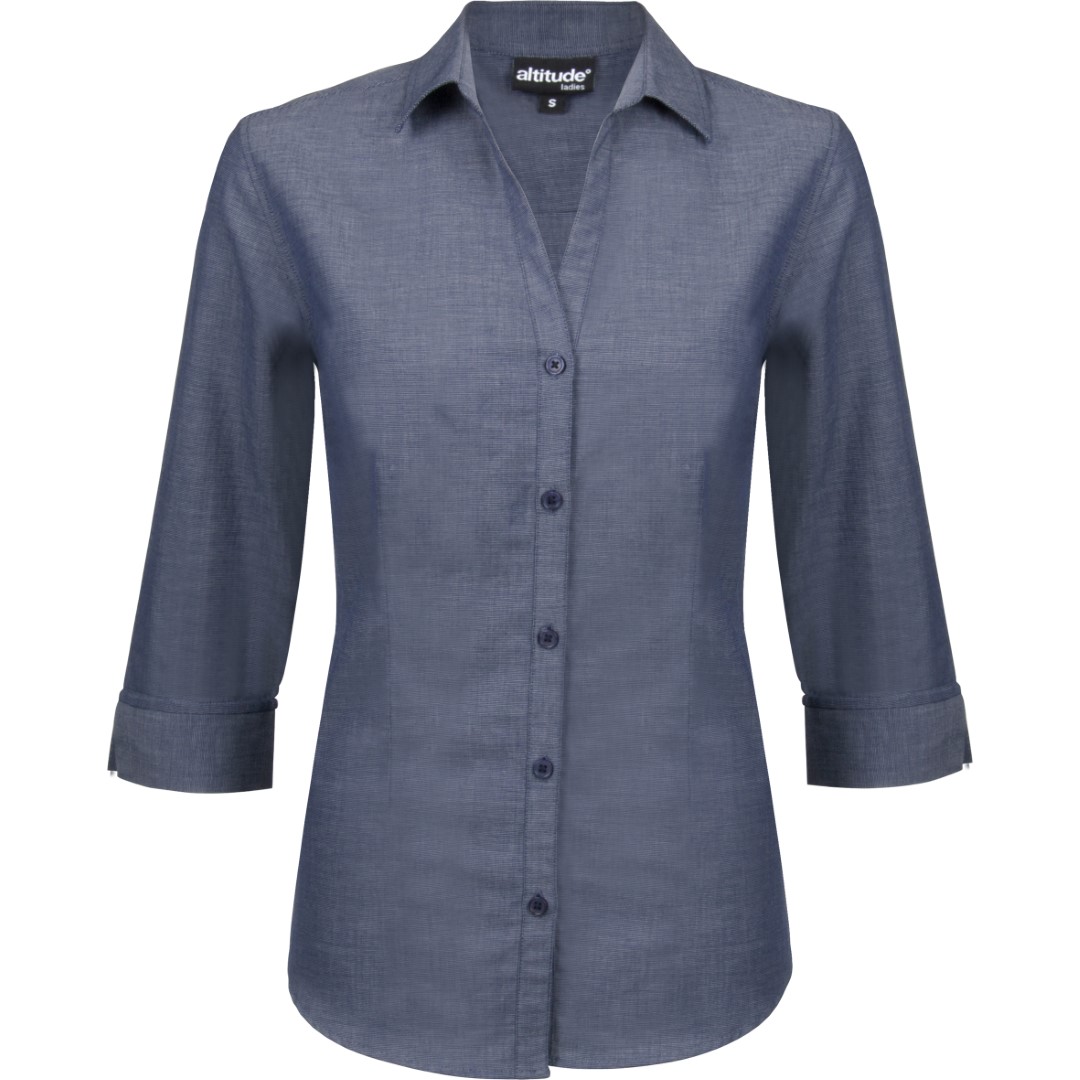 Ladies ¾ Sleeve Viscount Shirt - Image 3