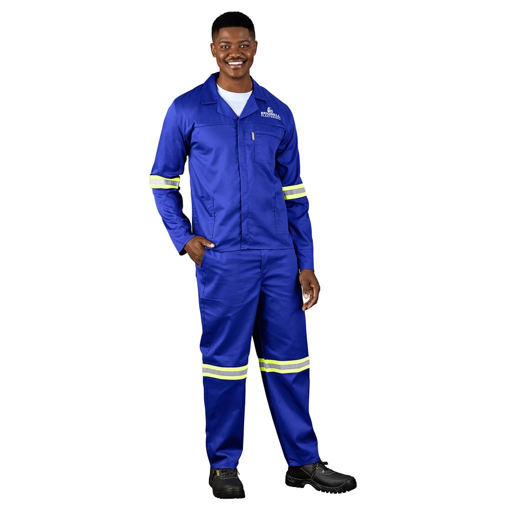 Trade Polycotton Conti Suit - Reflective Arms & Legs (Yellow Tape)