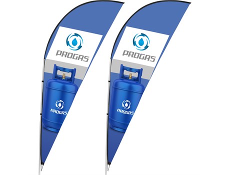 Legend 3m Sublimated Sharkfin Single-Sided Flying Banner (Set Of 2)