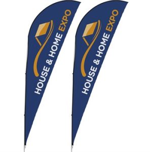 Legend 4m Sublimated Sharkfin Single-Sided Flying Banner (Set Of 2)