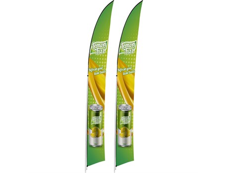 Legend 4m Sublimated Arcfin Single-Sided Flying Banner (Set Of 2)
