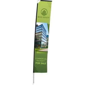 Legend 4m Sublimated Telescopic Double-Sided Flying Banner - 1 Complete Unit