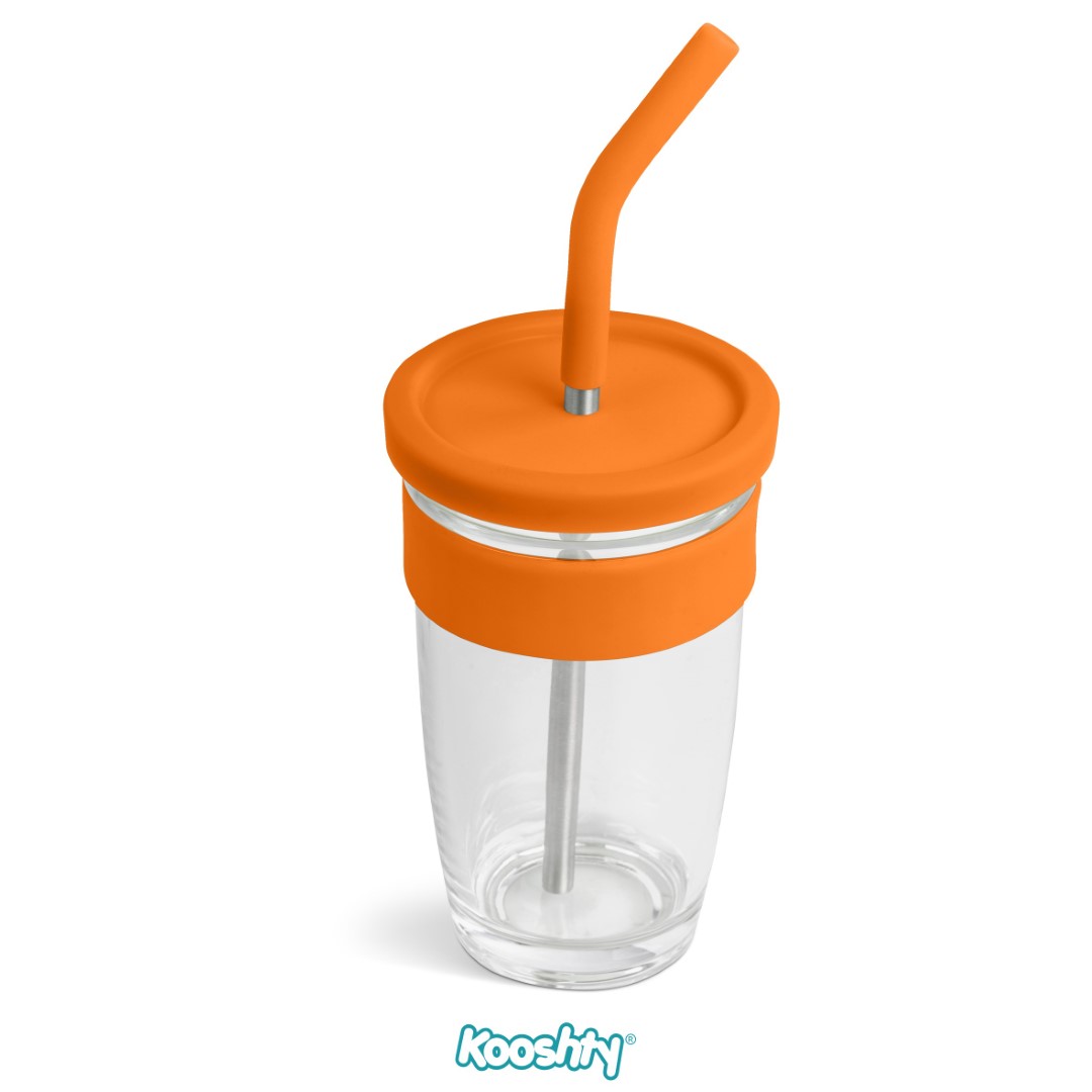 Kooshty Slurp Glass Kup & Stainless Steel Straw - 480Ml - Image 25
