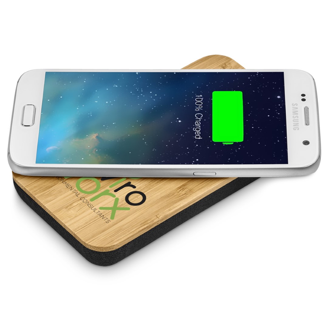 Okiyo Sumatra 6000mAh Bamboo Wireless Power Bank - Image 3